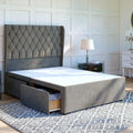 Floorstanding 54" Headboard Divan Bed With Mattress
