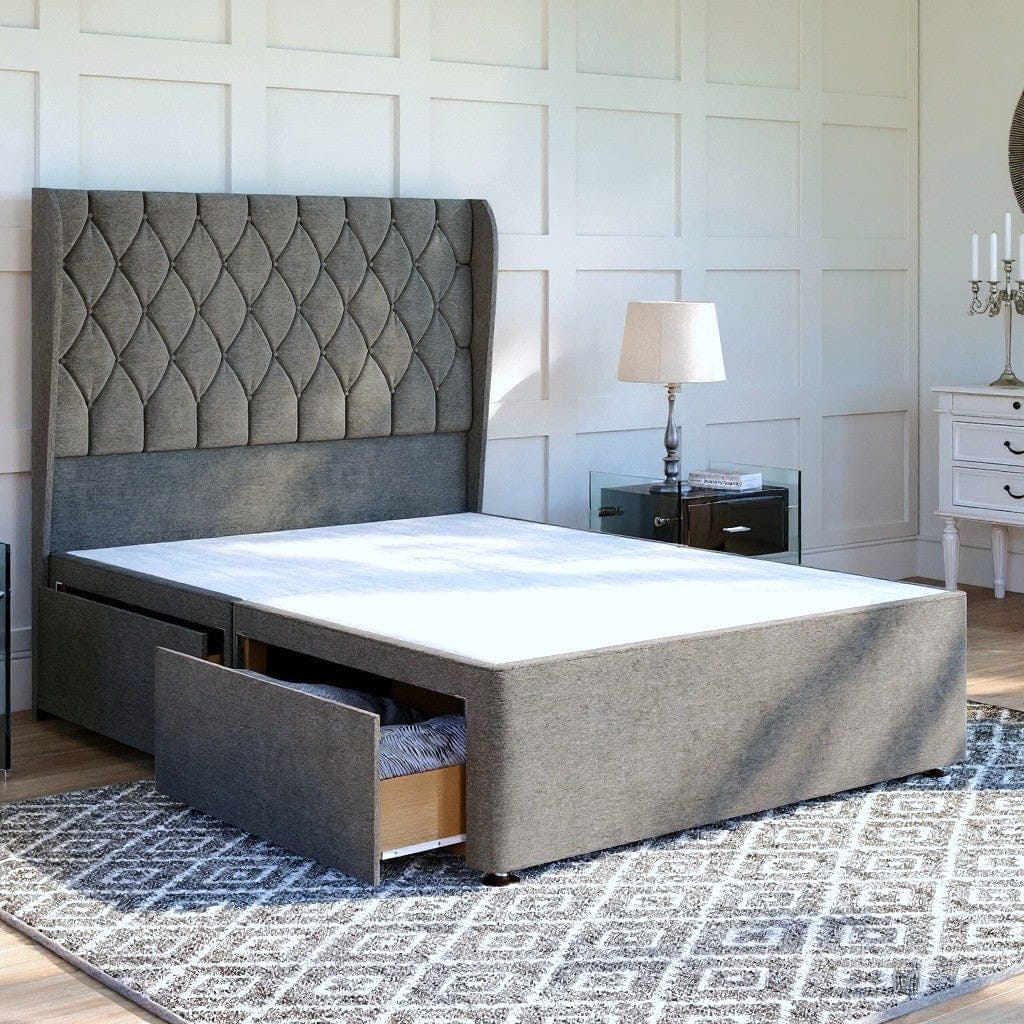 Floorstanding 54" Headboard Divan Bed With Mattress